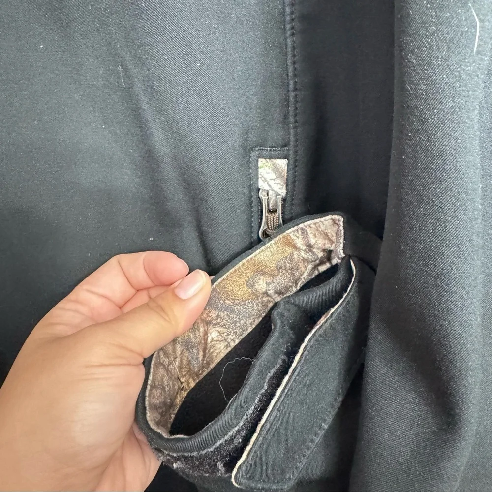 Columbia PFG Men’s XL Softshell Jacket Black Realtree Camo - Picture 8 of 8